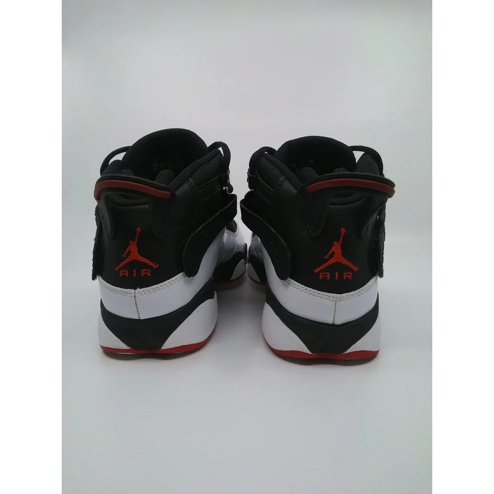 Jordan 6 Rings GS Black White Gym Red Sneakers 323419-067 Kids Size 6Y